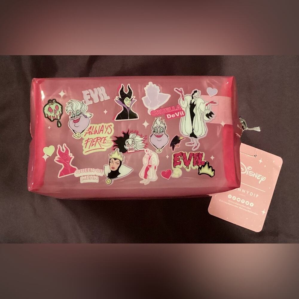 NWT Skinny Dip Disney Villains Makeup Bag cosmetic travel bag